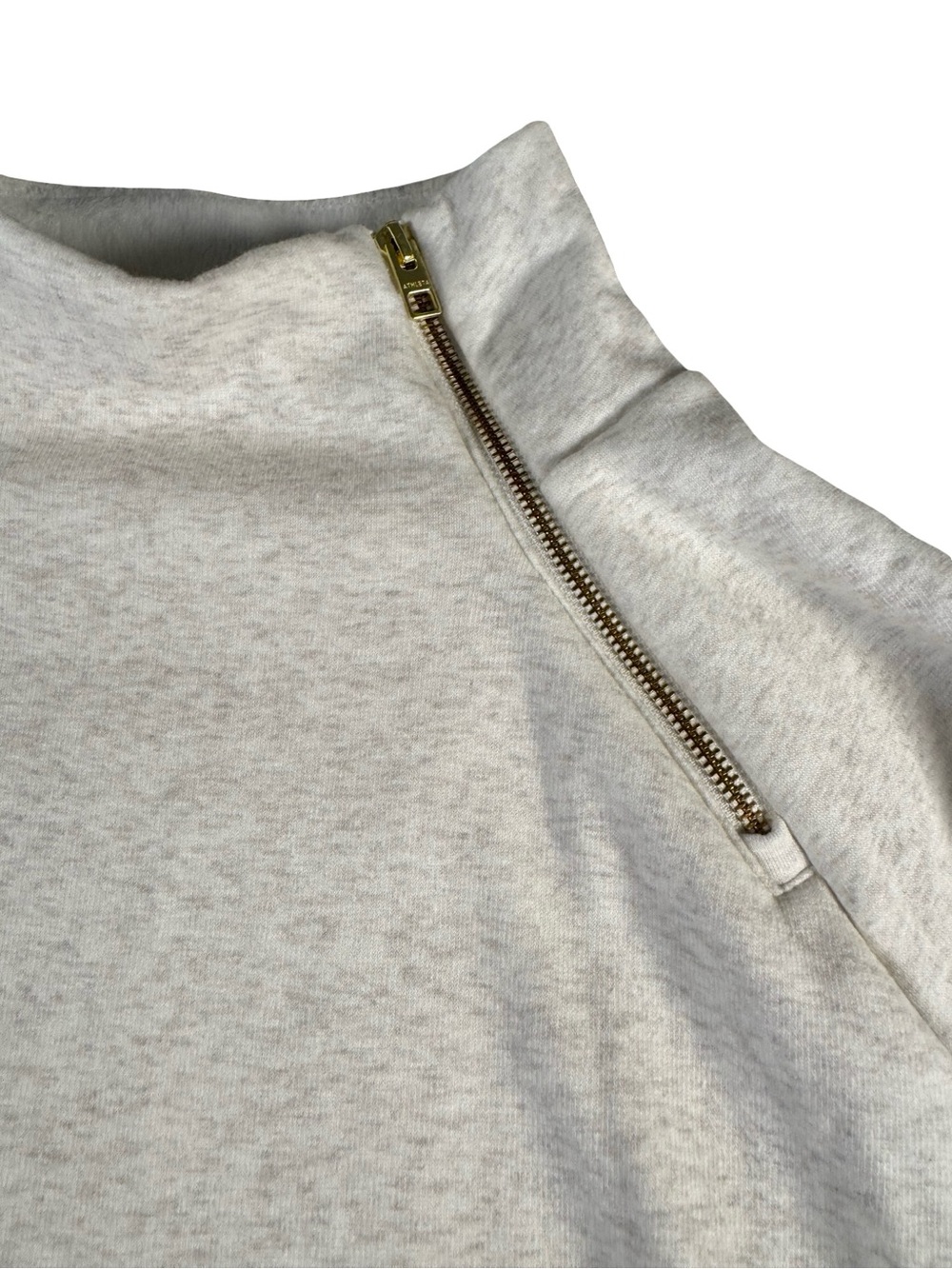 Athleta Cozy Karma Asym Pullover Size Small S Sweatshirt Women's Fleece White - Picture 2 of 8